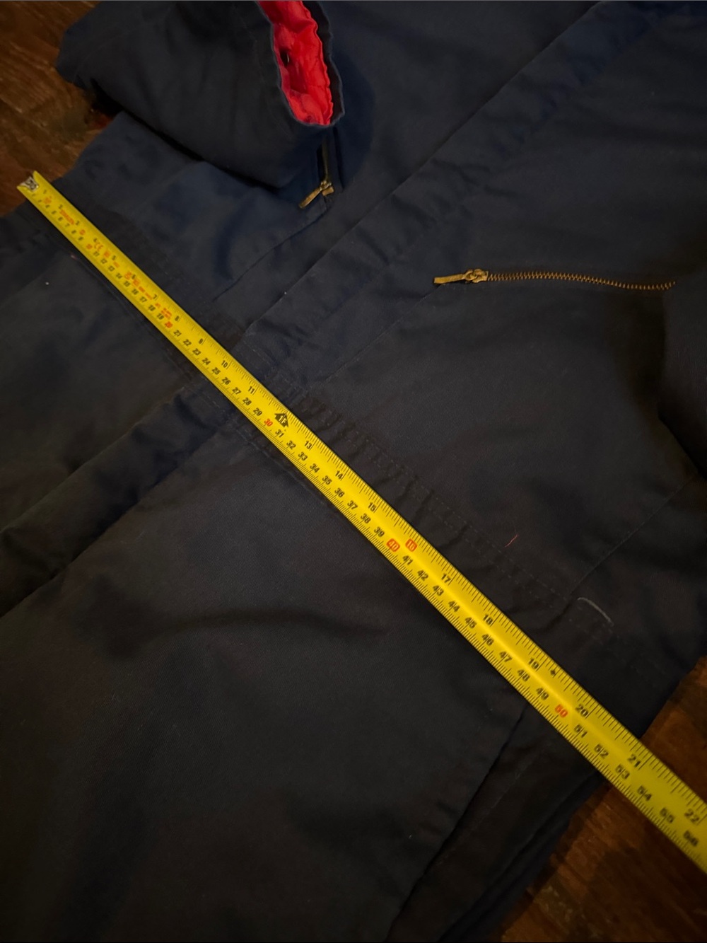 Vintage Walls Blizzard-Pruf Blue Jumpsuit with Red Lining and Corduroy Collar XL - Picture 6 of 13